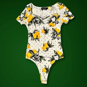 Say Anything Bodysuit with Lemon print 🍋